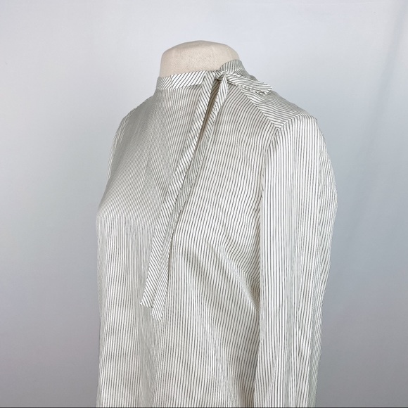 Salvatore Ferragamo Striped Bow Silk Shirt - Picture 3 of 8